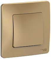 Переключатель с рамкой Systeme Electric Blanca 1-кл. проходной титан картинка